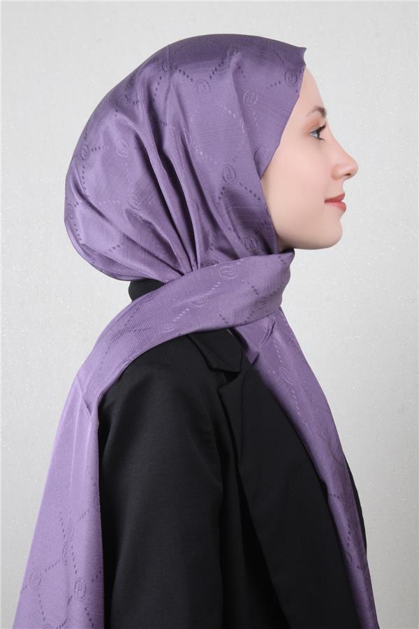 Piramit Monogram Şal 2889-13 Leylak