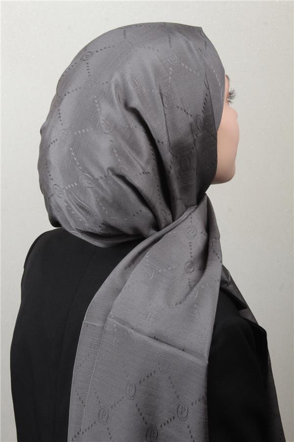Piramit Monogram Şal 2889-14 Duman