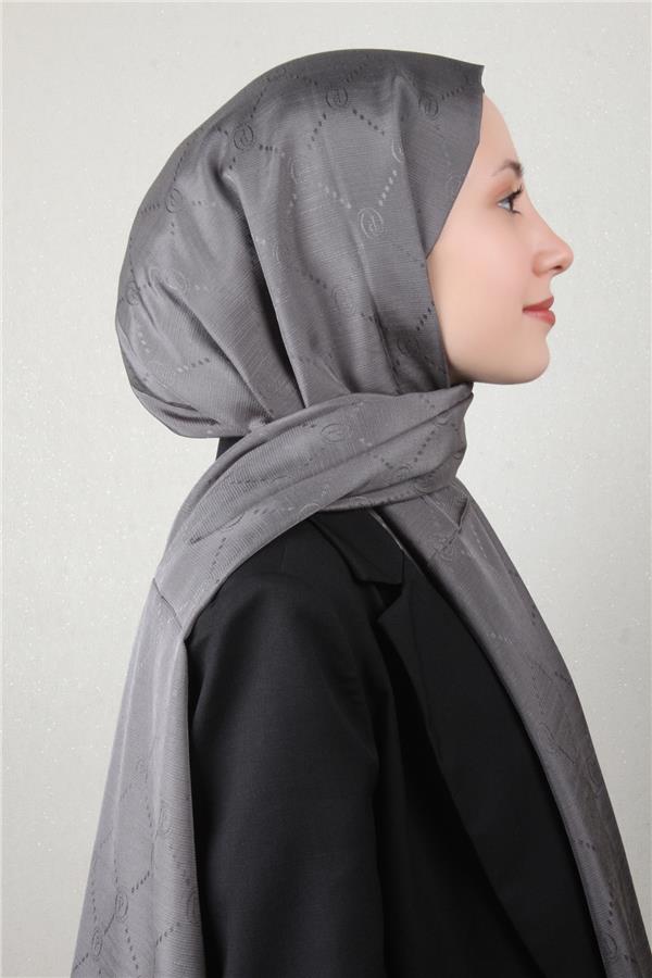 Piramit Monogram Şal 2889-14 Duman