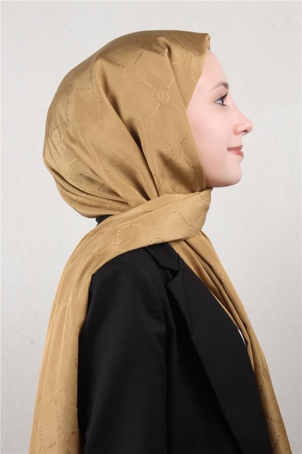 Piramit Monogram Şal 2889-23 Bal Kabağı