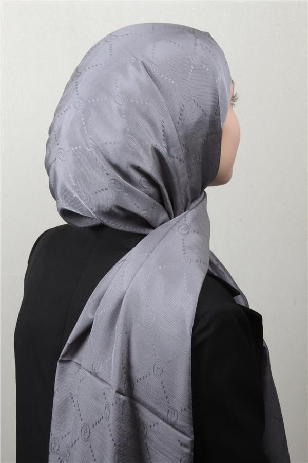 Piramit Monogram Şal 2889-9 Füme