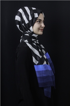 Piramit Pamuklu Desenli Şal 1286-1