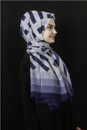 Piramit Pamuklu Desenli Şal 1286-18