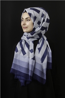 Piramit Pamuklu Desenli Şal 1286-18