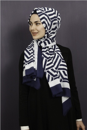 Piramit Pamuklu Desenli Şal 1289-19