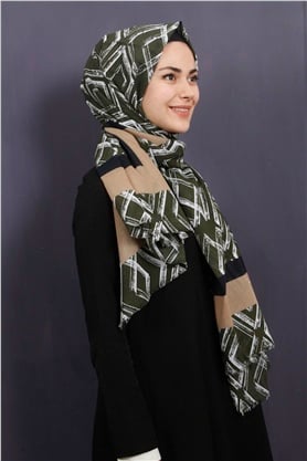 Piramit Pamuklu Desenli Şal 1289-2