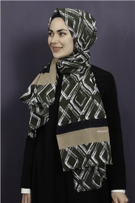 Piramit Pamuklu Desenli Şal 1289-2