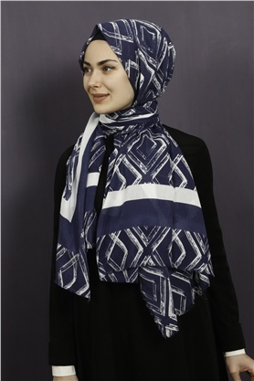 Piramit Pamuklu Desenli Şal 1289-23