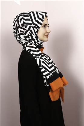 Piramit Pamuklu Desenli Şal 1289-26