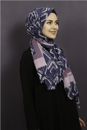 Piramit Pamuklu Desenli Şal 1289-5