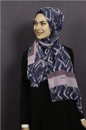 Piramit Pamuklu Desenli Şal 1289-5