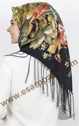 Piramit Püsküllü Eşarp 111-0016-13