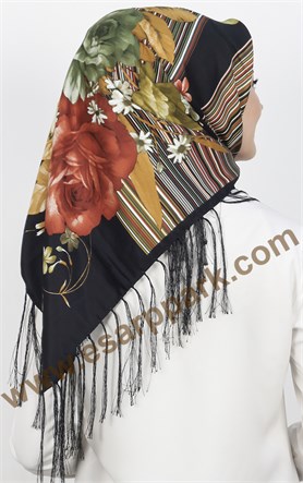 Piramit Püsküllü Eşarp 111-0016-13