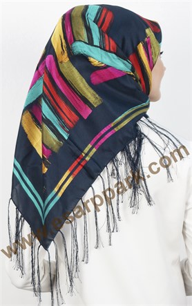 Piramit Püsküllü Eşarp 111-0016-15