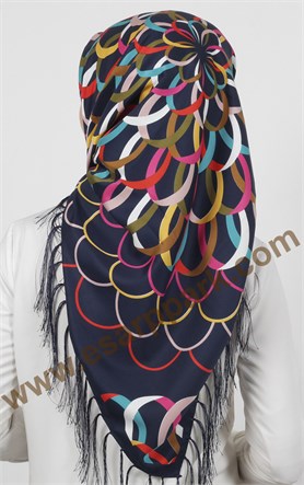 Piramit Püsküllü Eşarp 111-0016-17