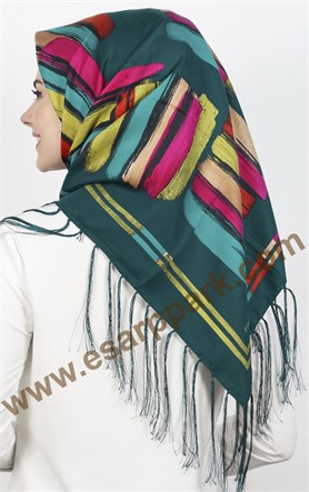 Piramit Püsküllü Eşarp 111-0016-18