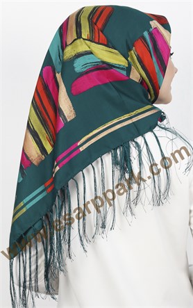 Piramit Püsküllü Eşarp 111-0016-18