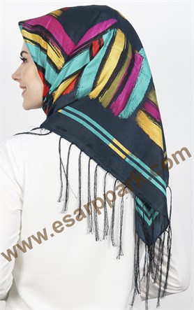 Piramit Püsküllü Eşarp 111-0016-19