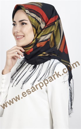 Piramit Püsküllü Eşarp 111-0016-20