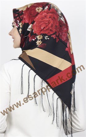 Piramit Püsküllü Eşarp 111-0016-21