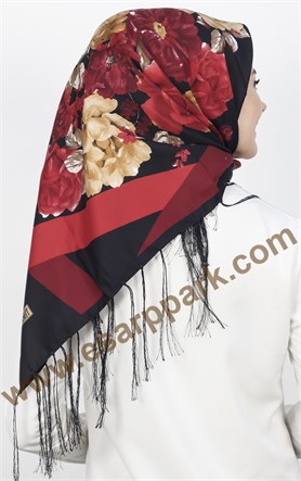 Piramit Püsküllü Eşarp 111-0016-21