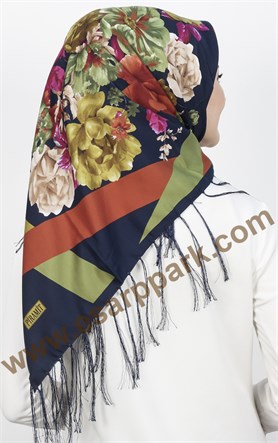 Piramit Püsküllü Eşarp 111-0016-22