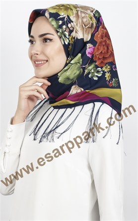 Piramit Püsküllü Eşarp 111-0016-22