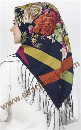 Piramit Püsküllü Eşarp 111-0016-22