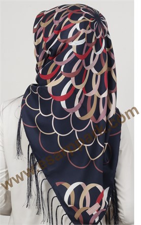 Piramit Püsküllü Eşarp 111-0016-23