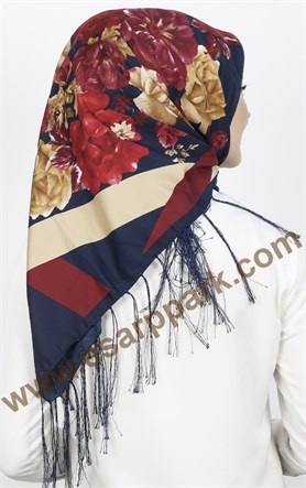 Piramit Püsküllü Eşarp 111-0016-24