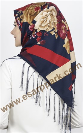 Piramit Püsküllü Eşarp 111-0016-24