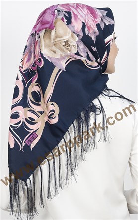 Piramit Püsküllü Eşarp 111-0016-25