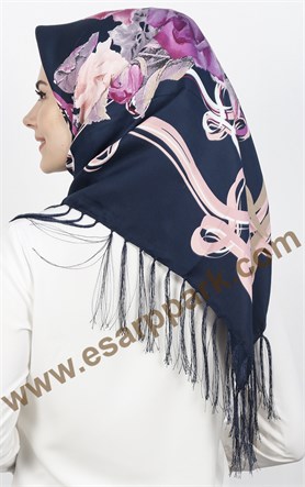 Piramit Püsküllü Eşarp 111-0016-25