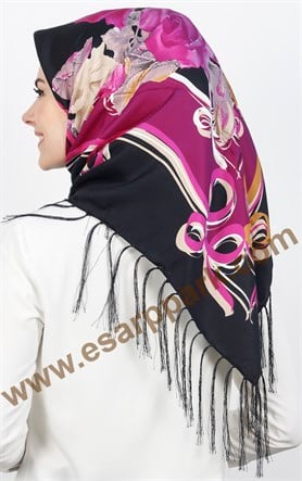 Piramit Püsküllü Eşarp 111-0016-27