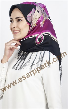 Piramit Püsküllü Eşarp 111-0016-27