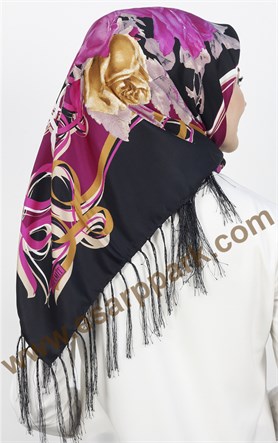 Piramit Püsküllü Eşarp 111-0016-27