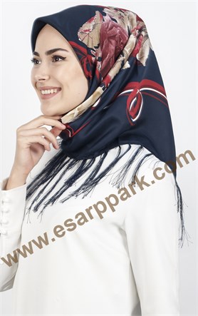 Piramit Püsküllü Eşarp 111-0016-28