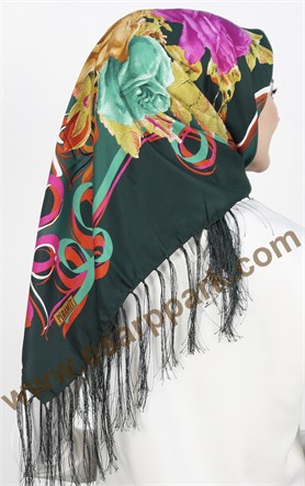 Piramit Püsküllü Eşarp 111-0016-29