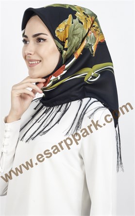 Piramit Püsküllü Eşarp 111-0016-30