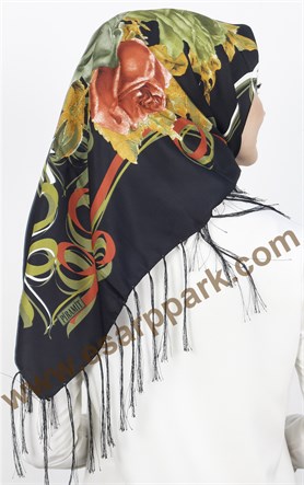 Piramit Püsküllü Eşarp 111-0016-30