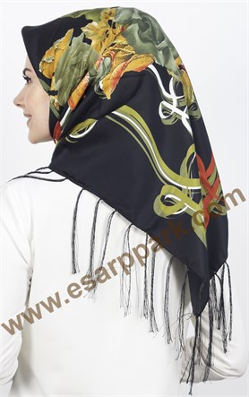Piramit Püsküllü Eşarp 111-0016-30