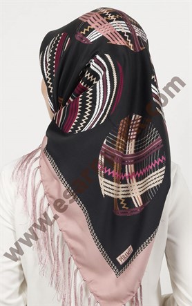 Piramit Püsküllü Eşarp 111-0023-02