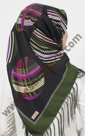 Piramit Püsküllü Eşarp 111-0023-03