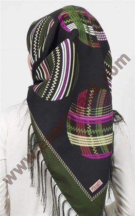 Piramit Püsküllü Eşarp 111-0023-03