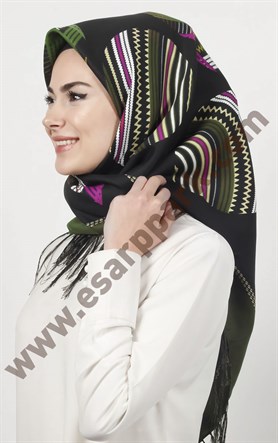 Piramit Püsküllü Eşarp 111-0023-03