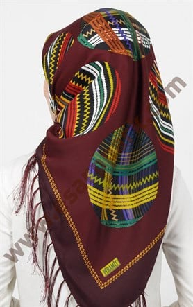 Piramit Püsküllü Eşarp 111-0023-04