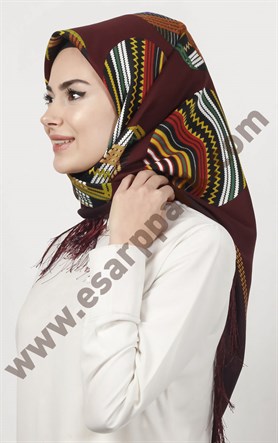 Piramit Püsküllü Eşarp 111-0023-04