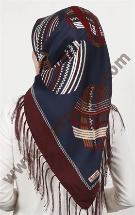 Piramit Püsküllü Eşarp 111-0023-05