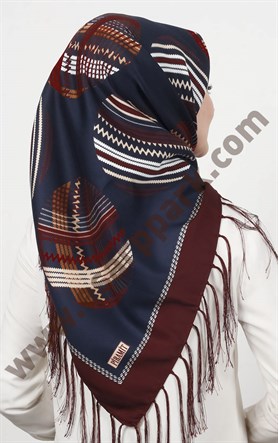 Piramit Püsküllü Eşarp 111-0023-05