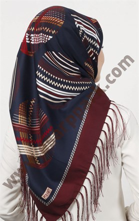 Piramit Püsküllü Eşarp 111-0023-08